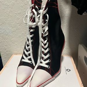 Anne Michelle High Heel sneaker boots- NEW